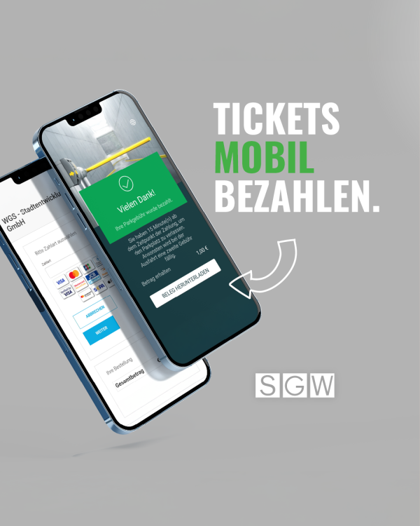 Tickets mobil bezahlen.